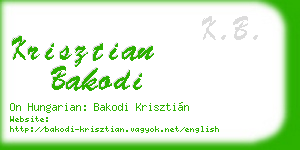 krisztian bakodi business card